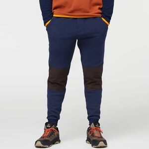 cotopaxi Navy Blue and Brown Men's Fleece Joggers